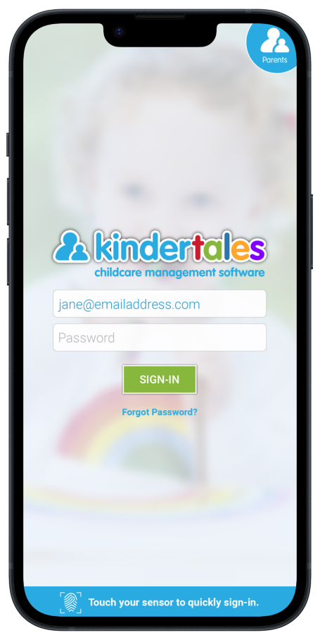 Kindertales Parent App Login