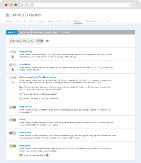 Kindertales Web Settings