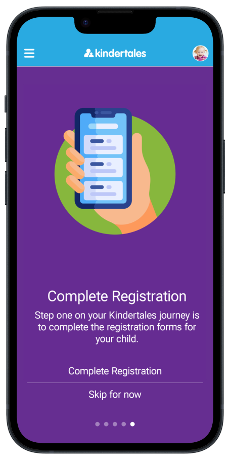 Kindertales Parent App Welcome Process